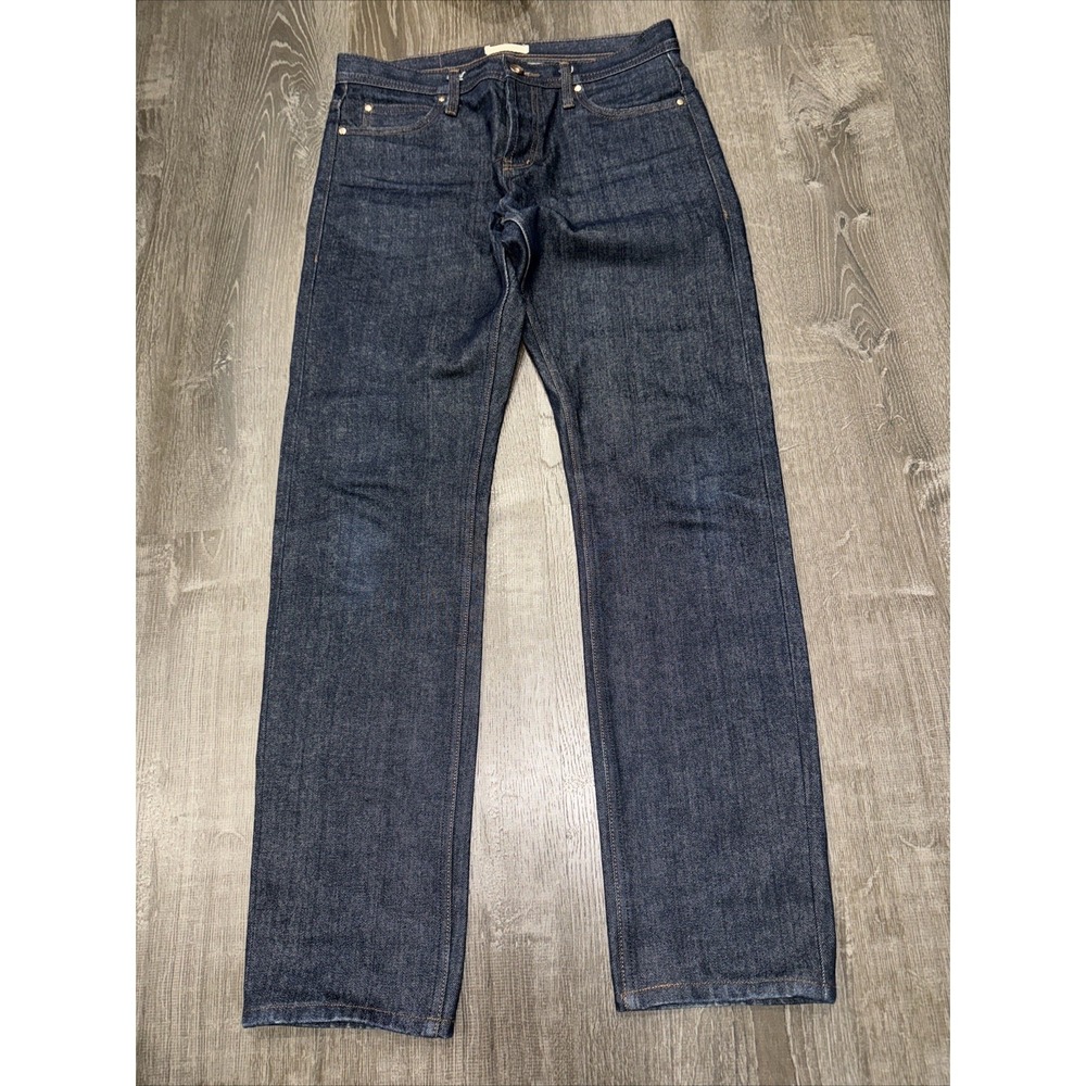 The Unbranded Brand UB101 Skinny Fit Selvedge Raw Dark Denim Jeans EUC 34x32
